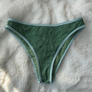 Elegant Green Lace Bikini Bottom